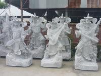 四大天王石雕像雕塑