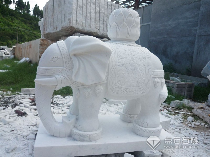 石雕漢白玉大象