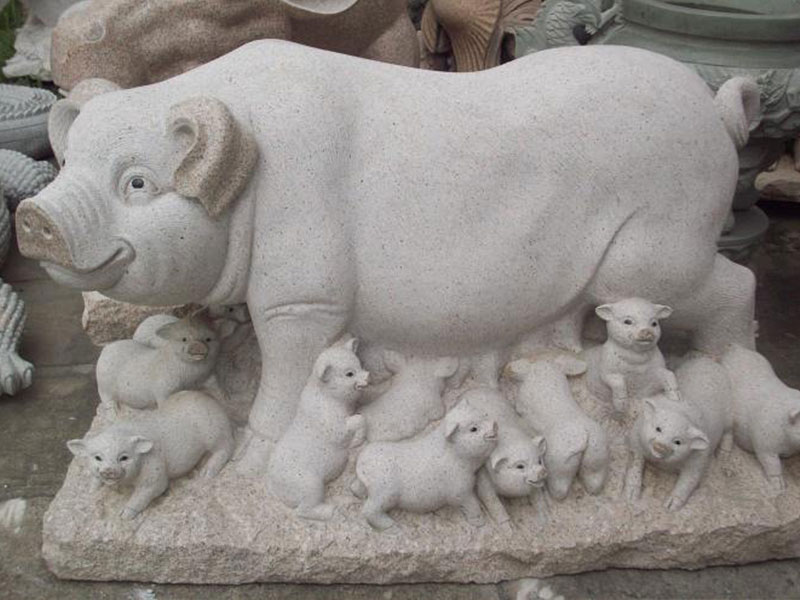 石雕母豬